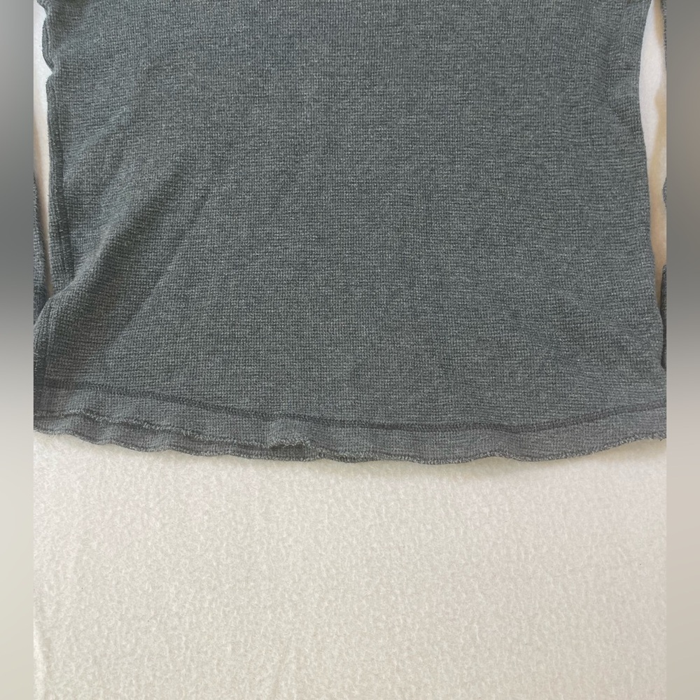 Abercrombie & Fitch Charcoal Long Sleeve Thermal sweatshirt size Large - Picture 4 of 7